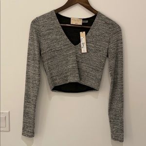 Alice + Olivia long sleeve crop top (brand new!)